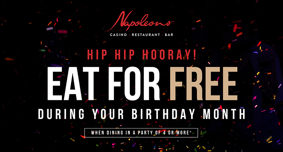 Free Birthday Meal Sheffield | Napoleons Casino Sheffield
