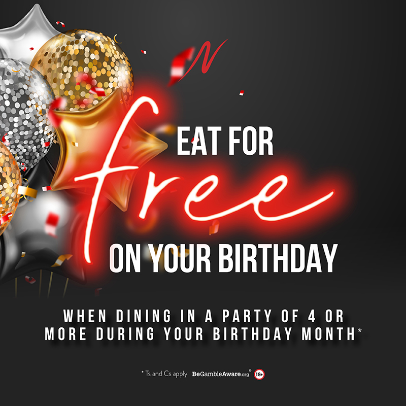 Napoleons Sheffield Eat Free on your Birthday