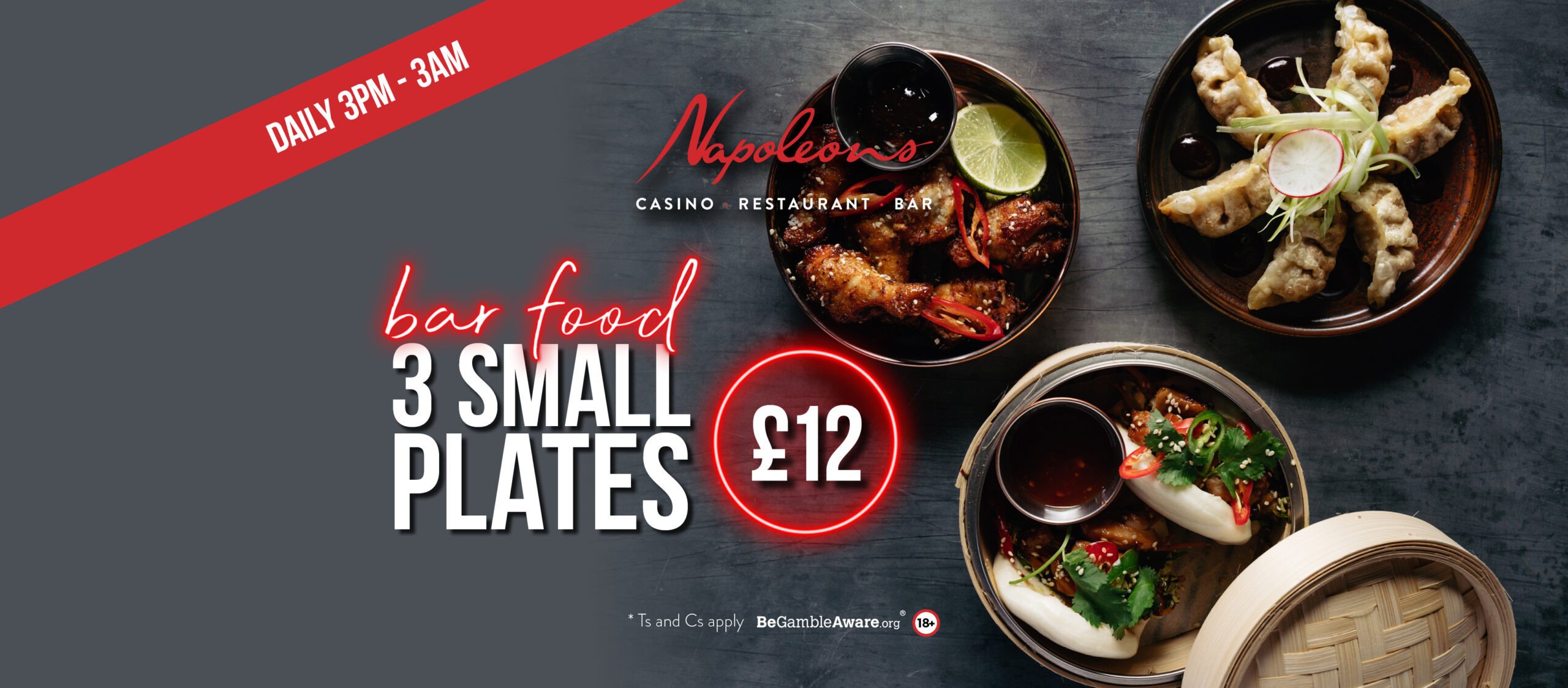 Napoleons Bar Food - Late Night Dining Offers - 3 Small Plates for £12