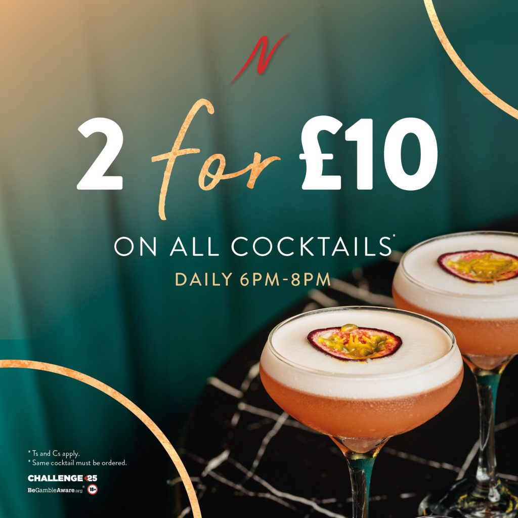 2 for £10 Cocktails -  - Napoleons Casinos & Restaurants