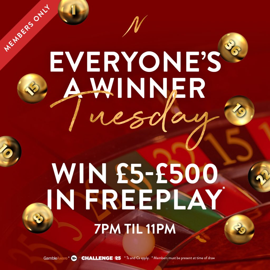 Everyone's a Winner Tombola -  - Napoleons Casinos & Restaurants