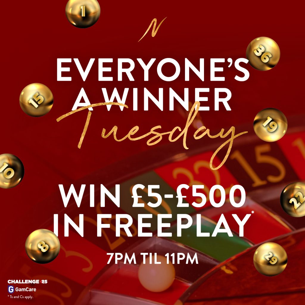 Everyone's a Winner Tombola - Tombola - Napoleons Casinos & Restaurants