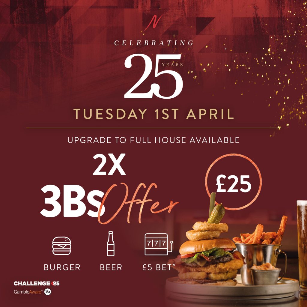 25th Anniversary Double Up On 3Bs -  - Napoleons Casinos & Restaurants