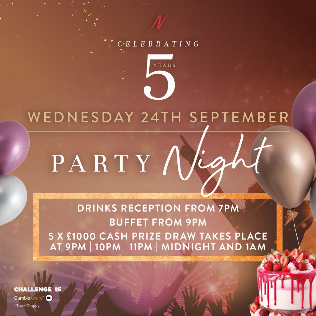 5 Year Anniversary Party Night - 5 Year Anniversary Party Night - Napoleons Casinos & Restaurants