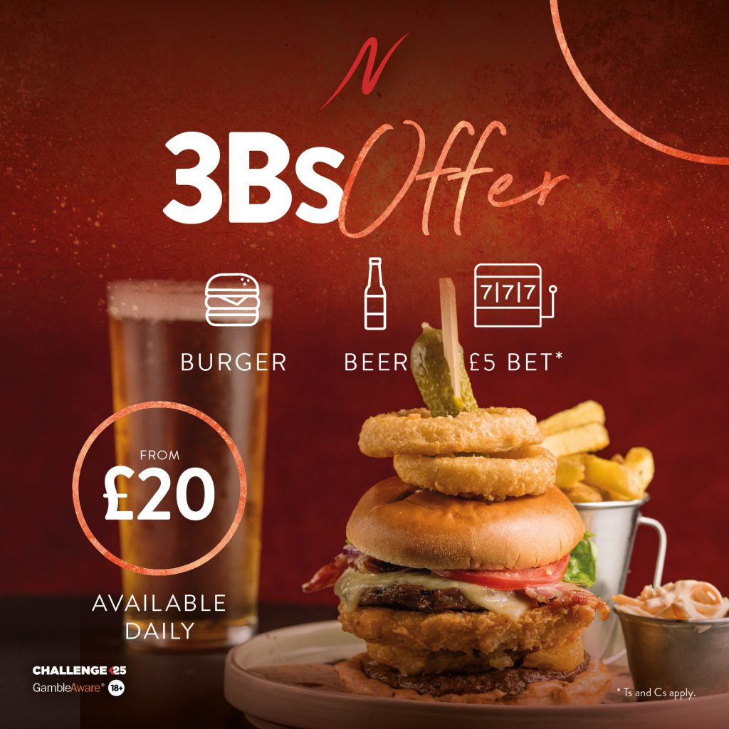 3Bs Offer Sheffield - 3Bs Offer - Napoleons Casinos & Restaurants