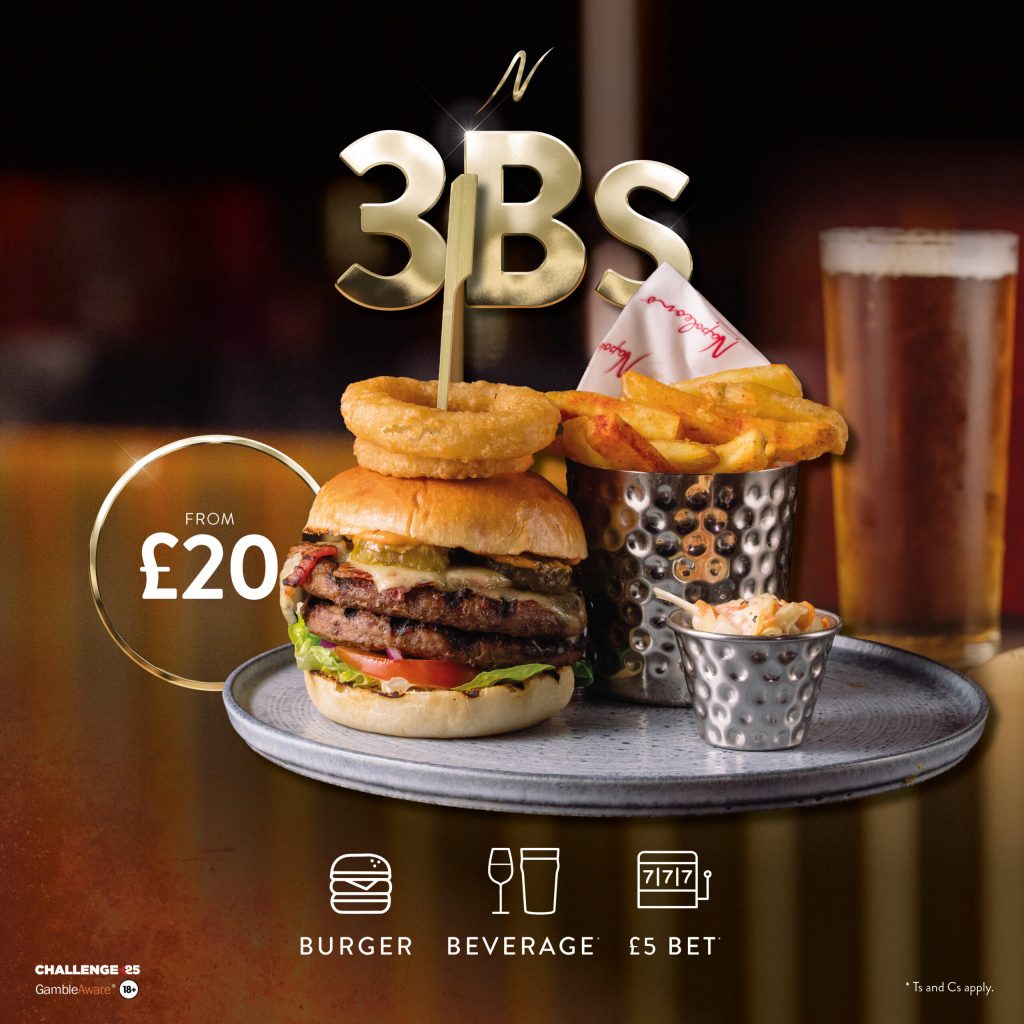 3Bs Offer Sheffield - 3Bs Offer - Napoleons Casinos & Restaurants