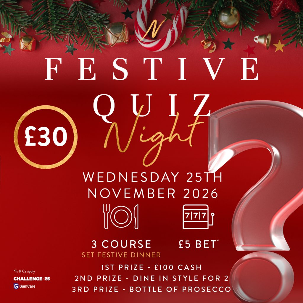 Festive Quiz Night Dinner - Festive Quiz Night Dinner - Napoleons Casinos & Restaurants