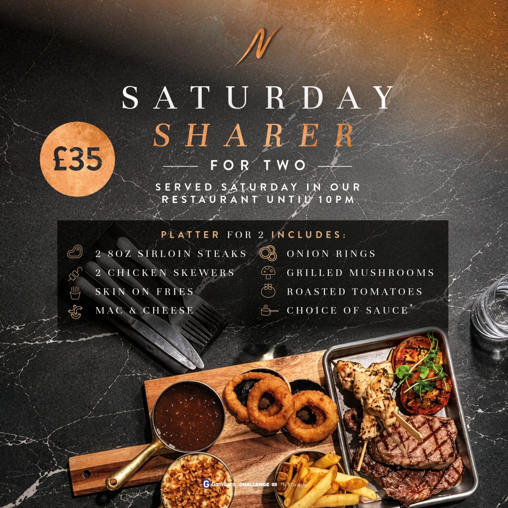 Saturday Sharer for 2 - Saturday Sharer for 2 - Napoleons Casinos & Restaurants