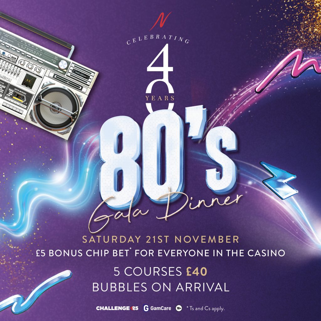 80s Gala Dinner -  - Napoleons Casinos & Restaurants