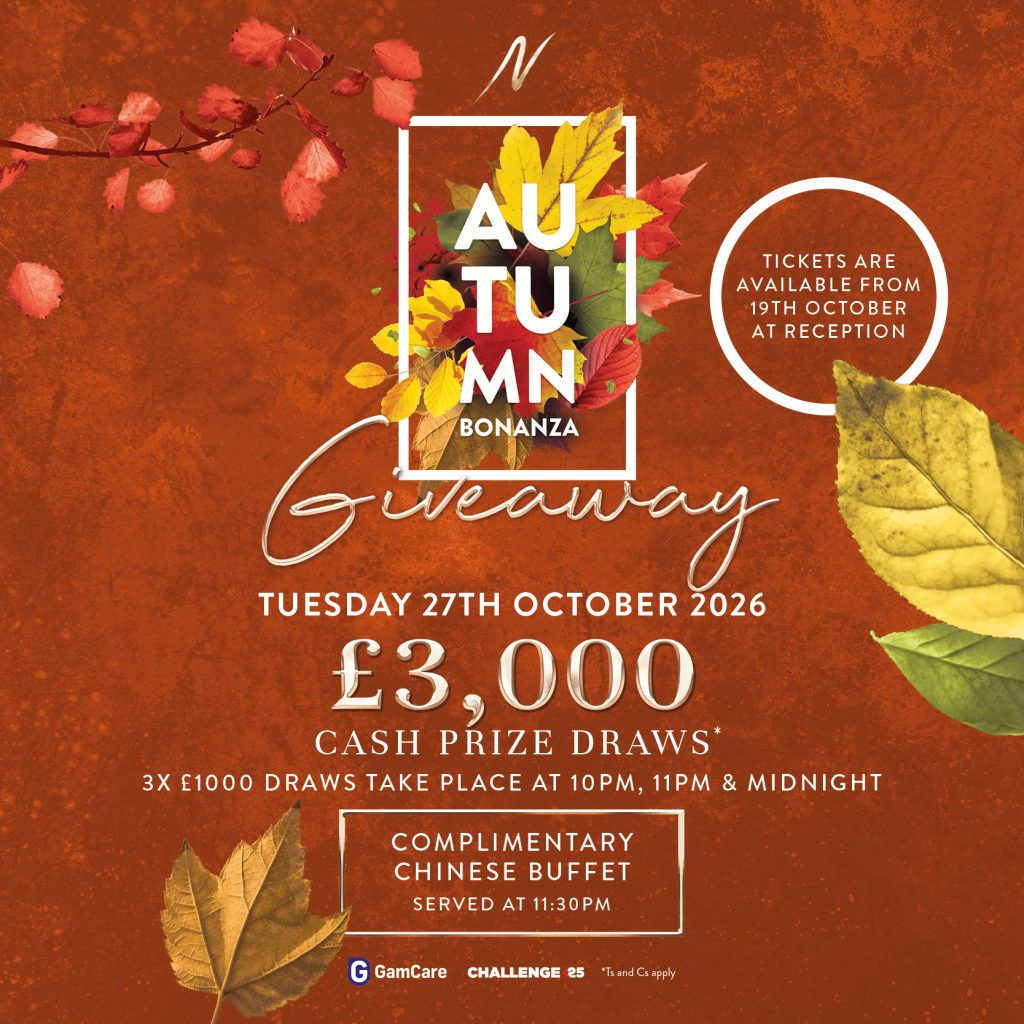 Autumn Bonanza Giveaway -  - Napoleons Casinos & Restaurants